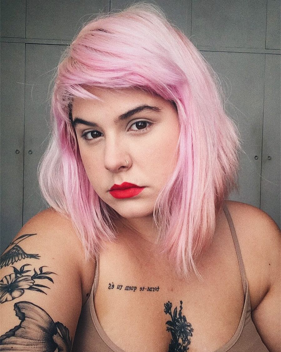 cabelo rosa 100