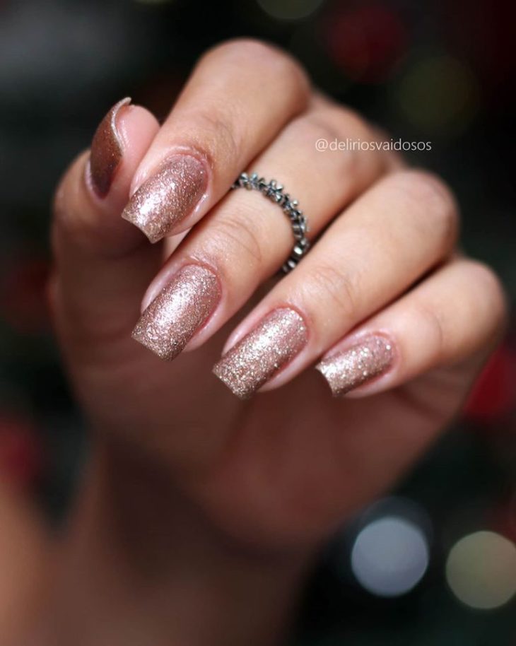 unhas com glitter 76