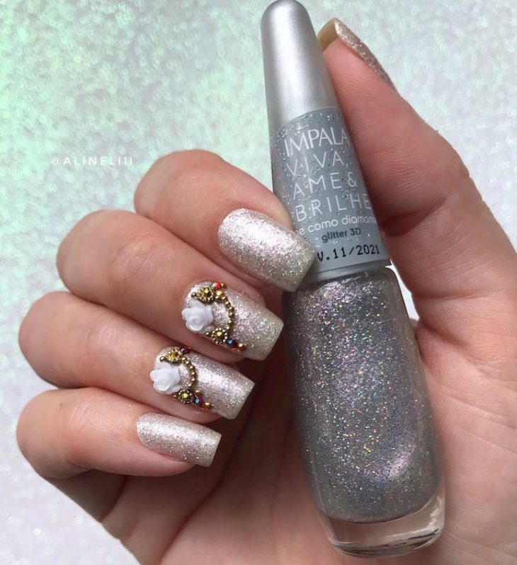 unhas com glitter 79