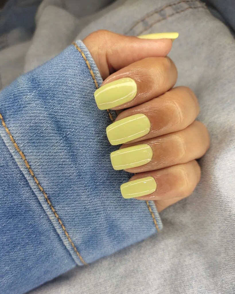 unhas de gel verde