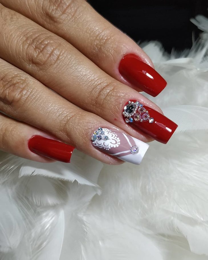 Unhas decoradas vermelhas 62