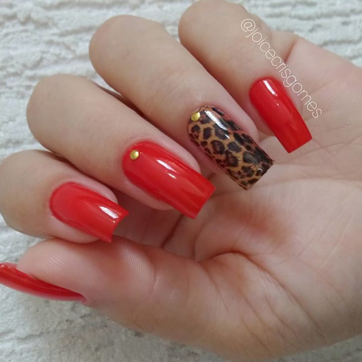 Unhas decoradas vermelhas 41