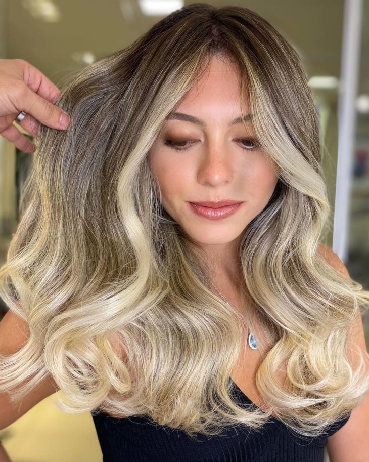 ombré hair platinado 75