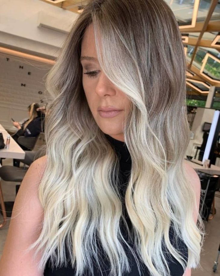 ombré hair platinado 83