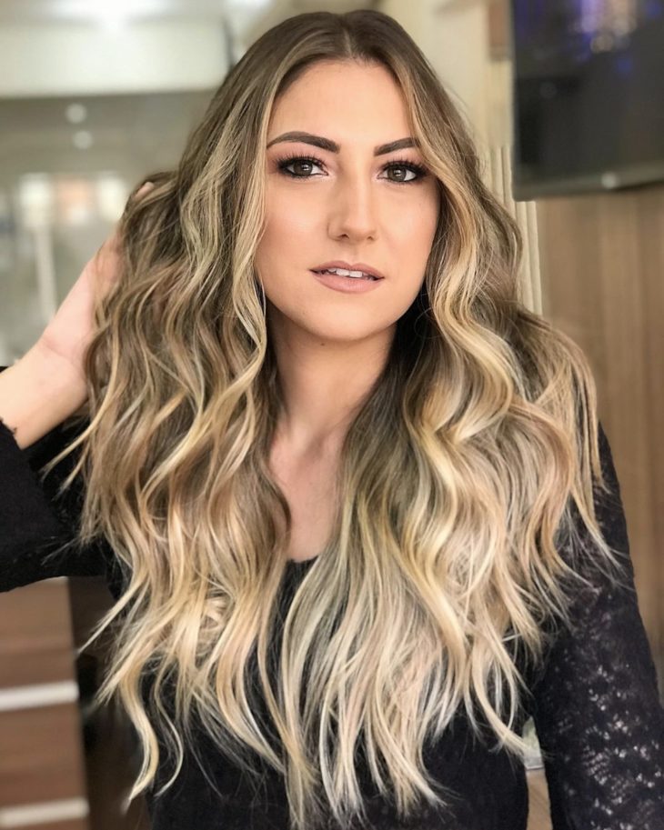 ombré hair platinado 85