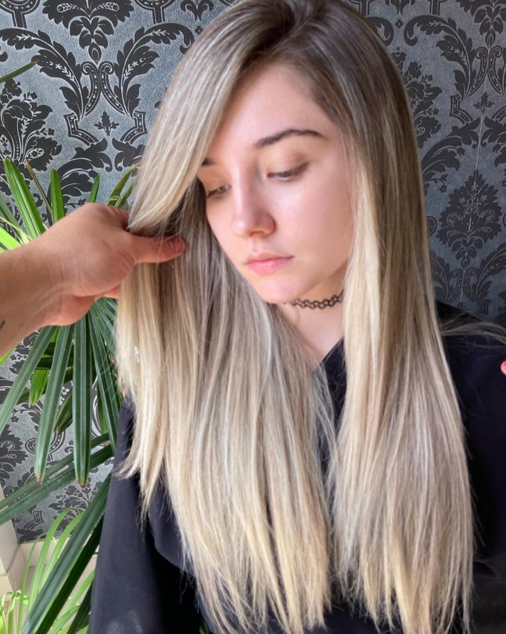 ombré hair platinado 88