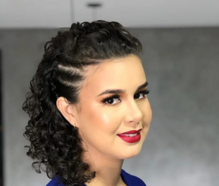 penteado para cabelo cacheado curto 92