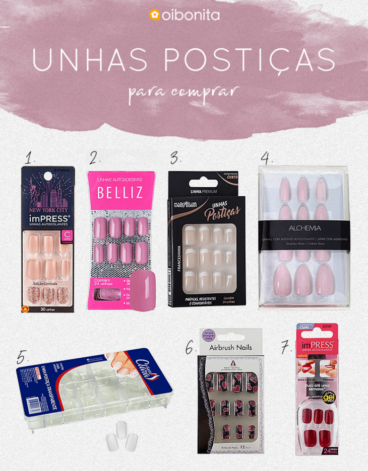 Unhas postiças: 20 modelos inspiradores para você escolher o seu