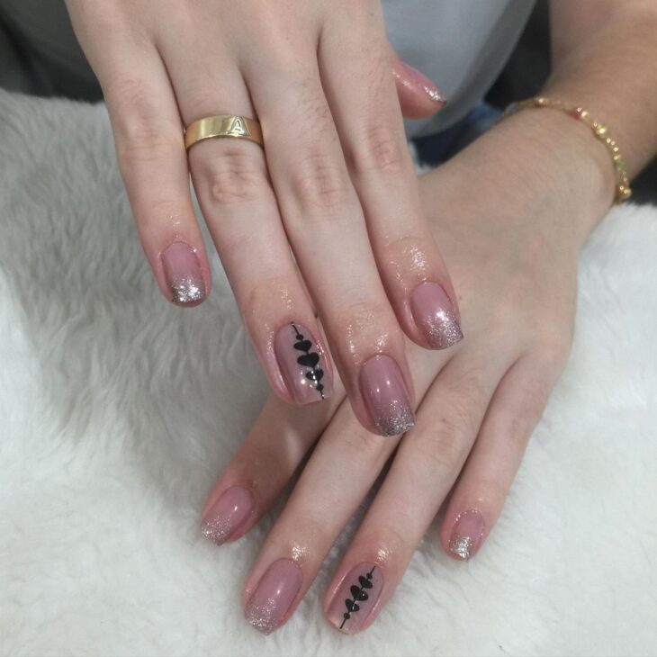 unhas decoradas nude 116