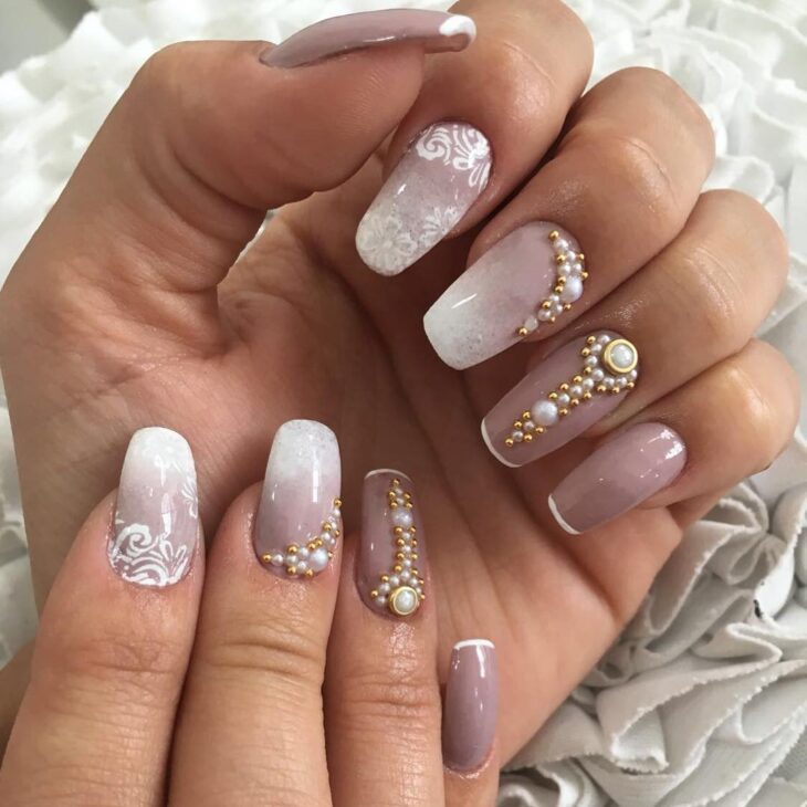 unhas decoradas nude 119