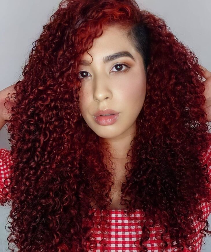 cabelo cacheado vermelho 73