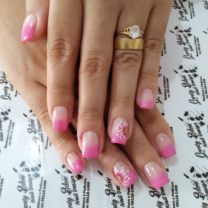 unhas decoradas rosa 107