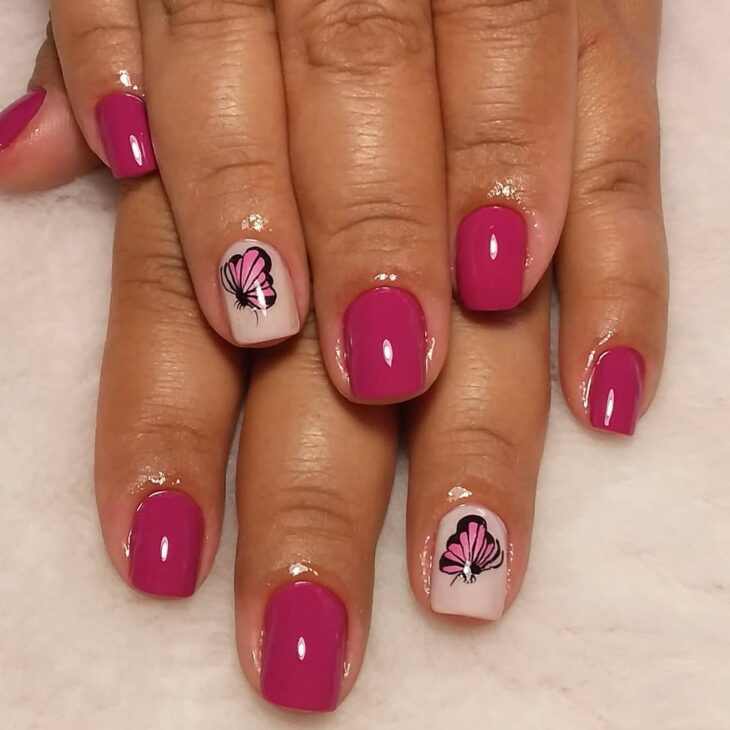 unhas decoradas rosa 110