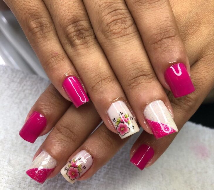 unhas decoradas rosa 114