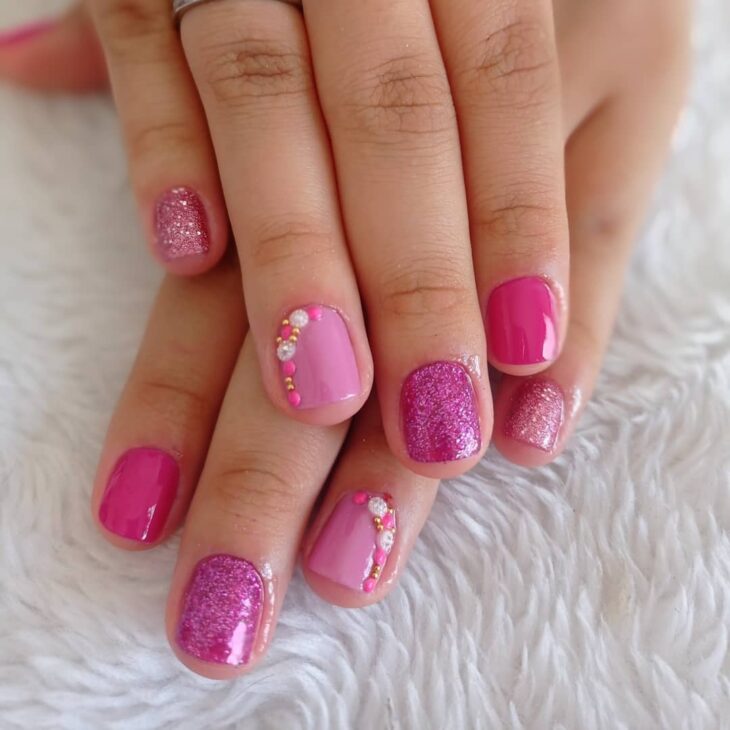 unhas decoradas rosa 122