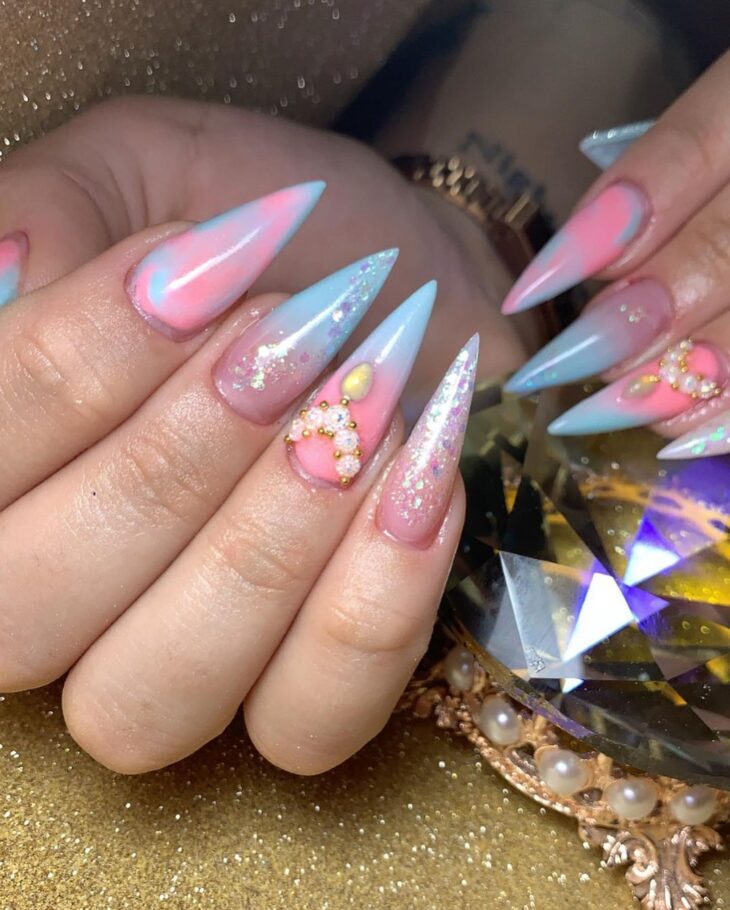 unhas decoradas rosa 127
