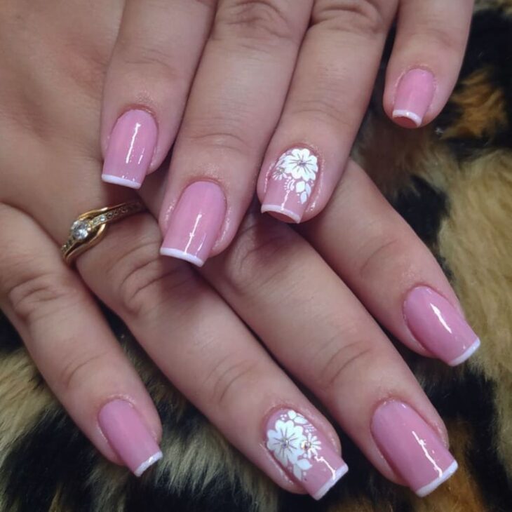 unhas decoradas rosa 128