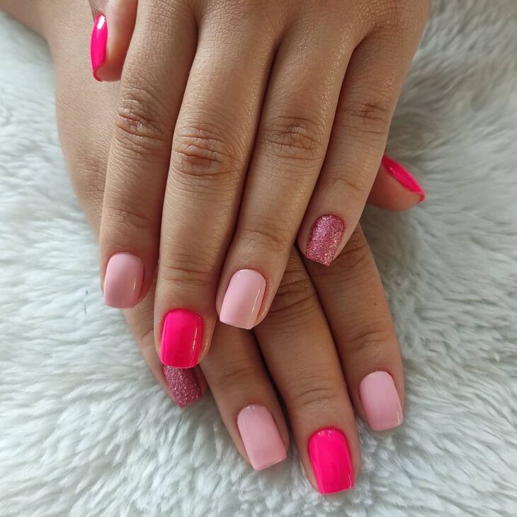 unhas decoradas rosa 129