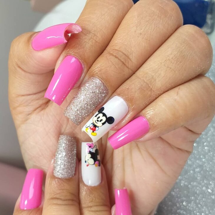 unhas decoradas rosa 132