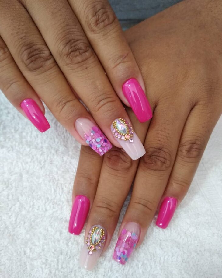 unhas decoradas rosa 141