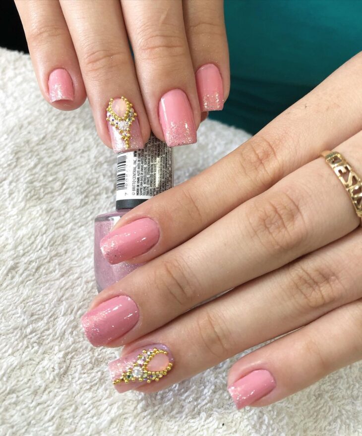 unhas decoradas rosa 146