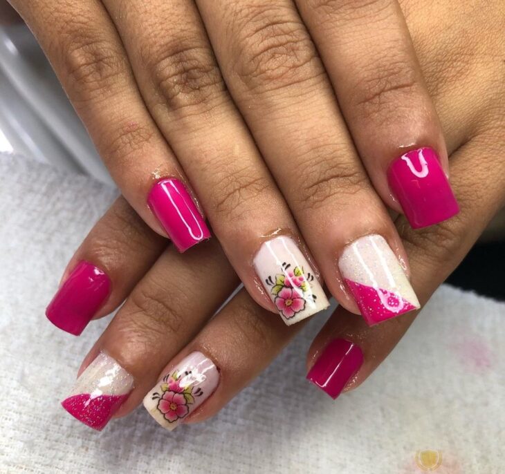 unhas decoradas rosa 152