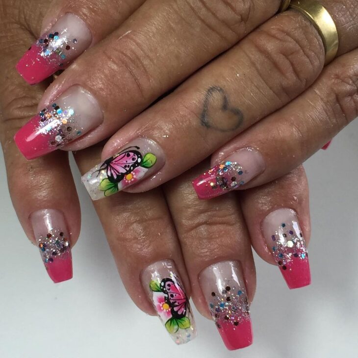 unhas decoradas rosa 160