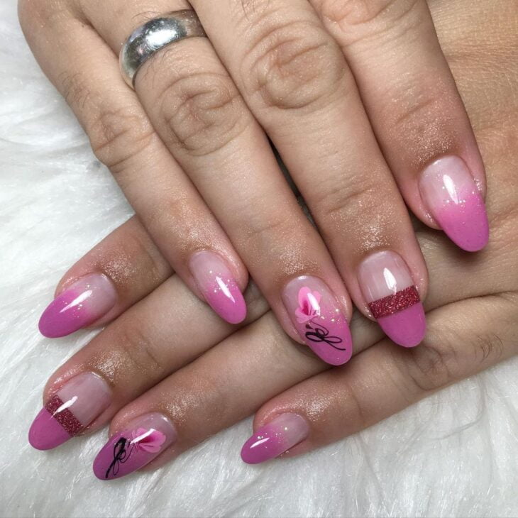 unhas decoradas rosa 162