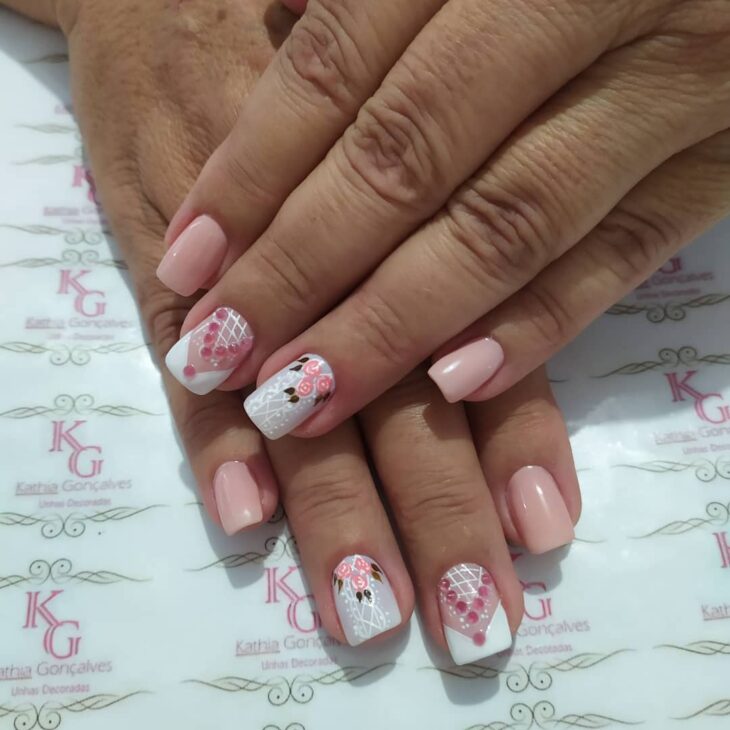 unhas decoradas rosa 173