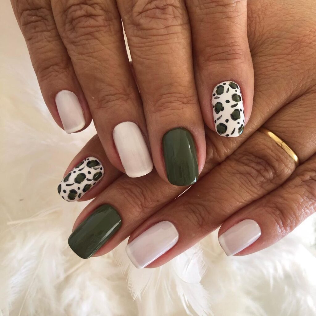 Esmalte verde militar: 35 ideias e tutoriais para unhas incríveis