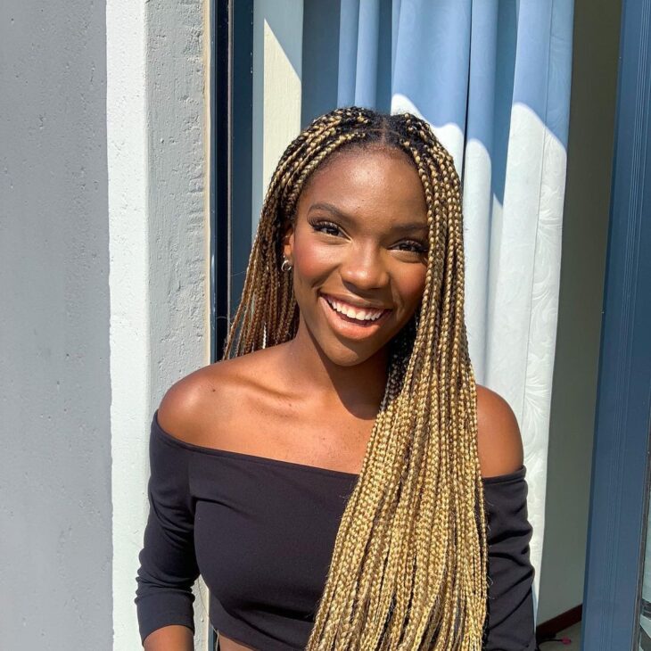 box braids loiro 70