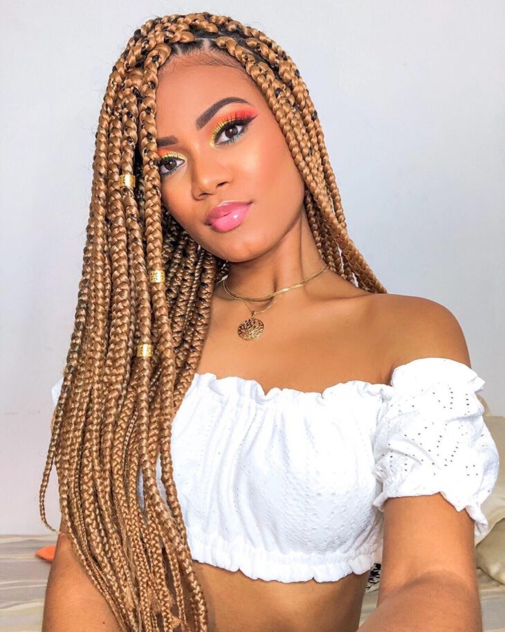 box braids loiro 50