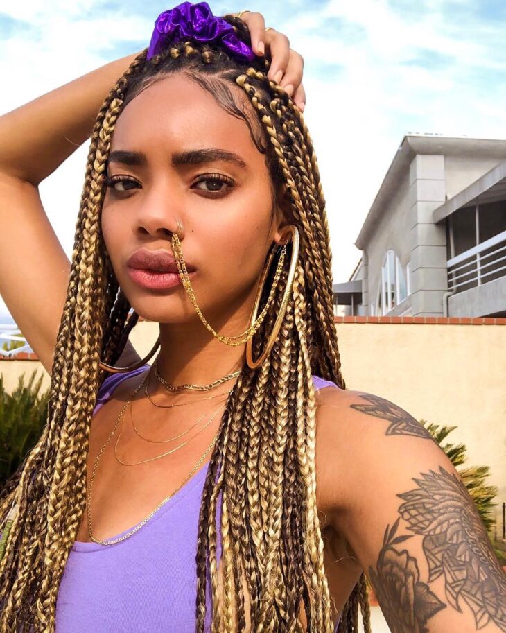 box braids loiro 69