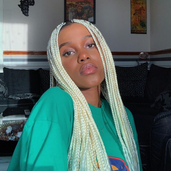 box braids loiro 60