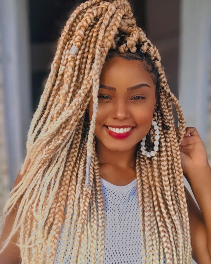 box braids loiro 76