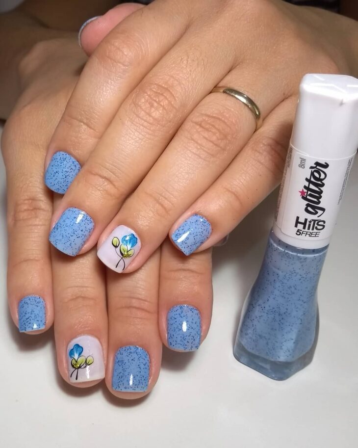 unhas decoradas azul 92