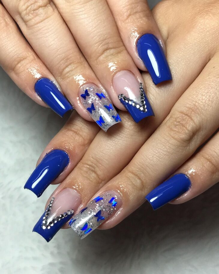 unhas decoradas azul 115