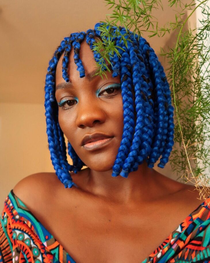 box braids azul 42