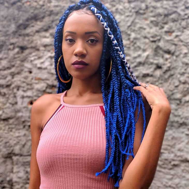 box braids azul 46