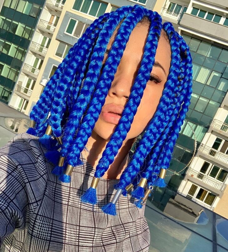 box braids azul 74