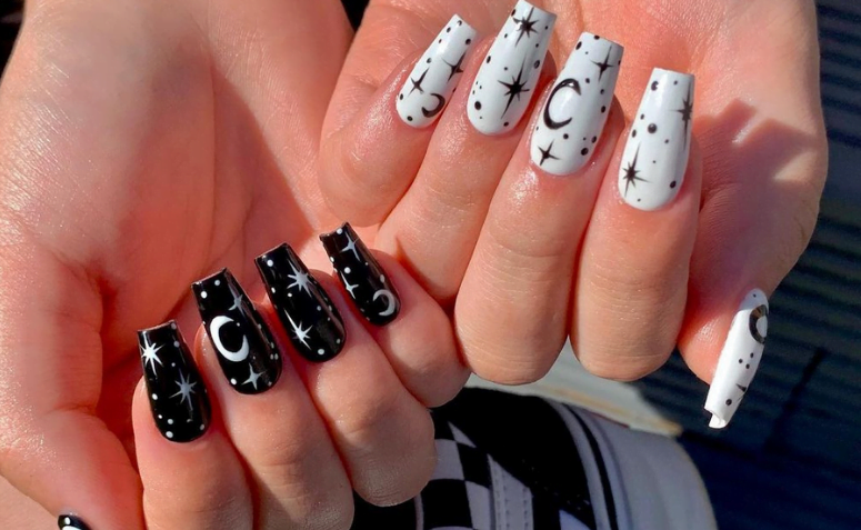 60 fotos de unhas decoradas em preto e branco para explorar os tons