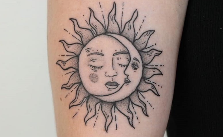 55 fotos de tatuagem de sol e lua para quem ama artes místicas