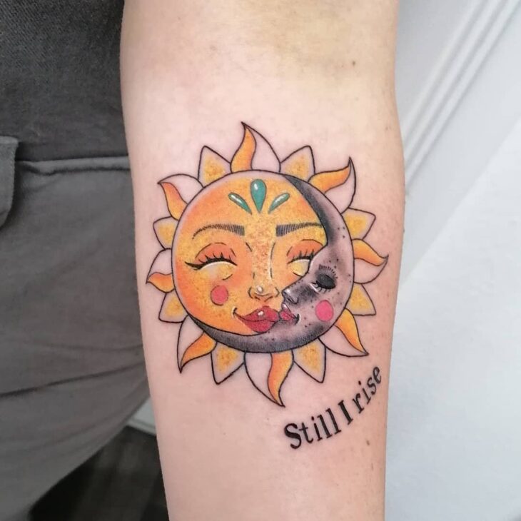 tatuagem de sol e lua 77