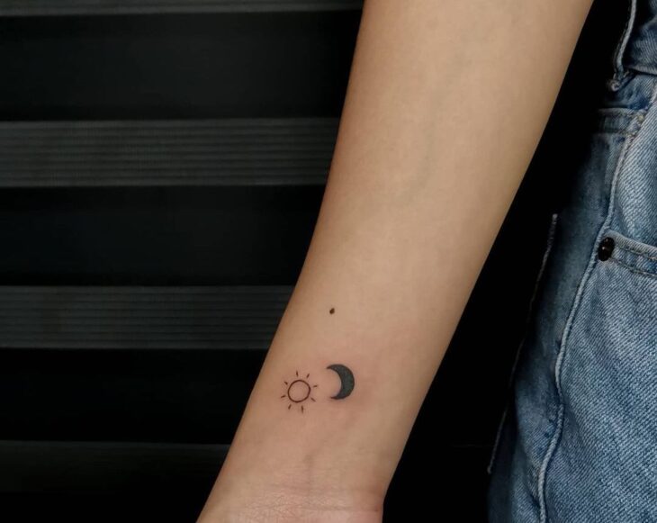 tatuagem de sol e lua 85