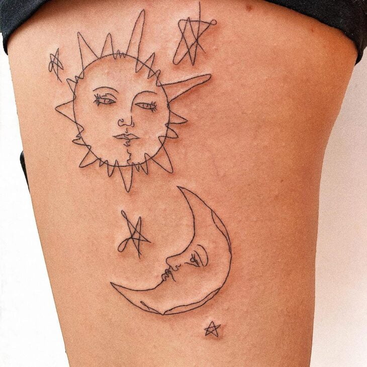 tatuagem de sol e lua 112
