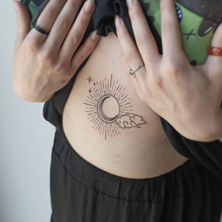 tatuagem de sol e lua 74