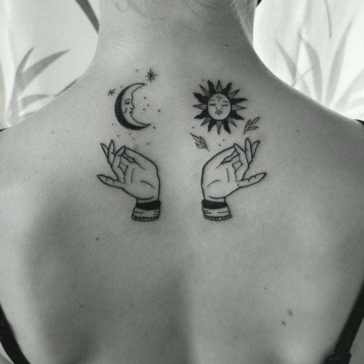 tatuagem de sol e lua 86
