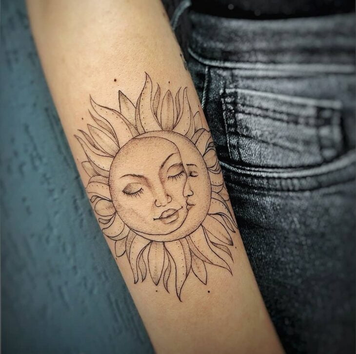 tatuagem de sol e lua 61