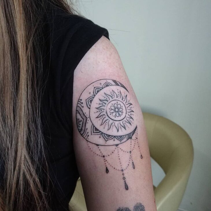 tatuagem de sol e lua 95