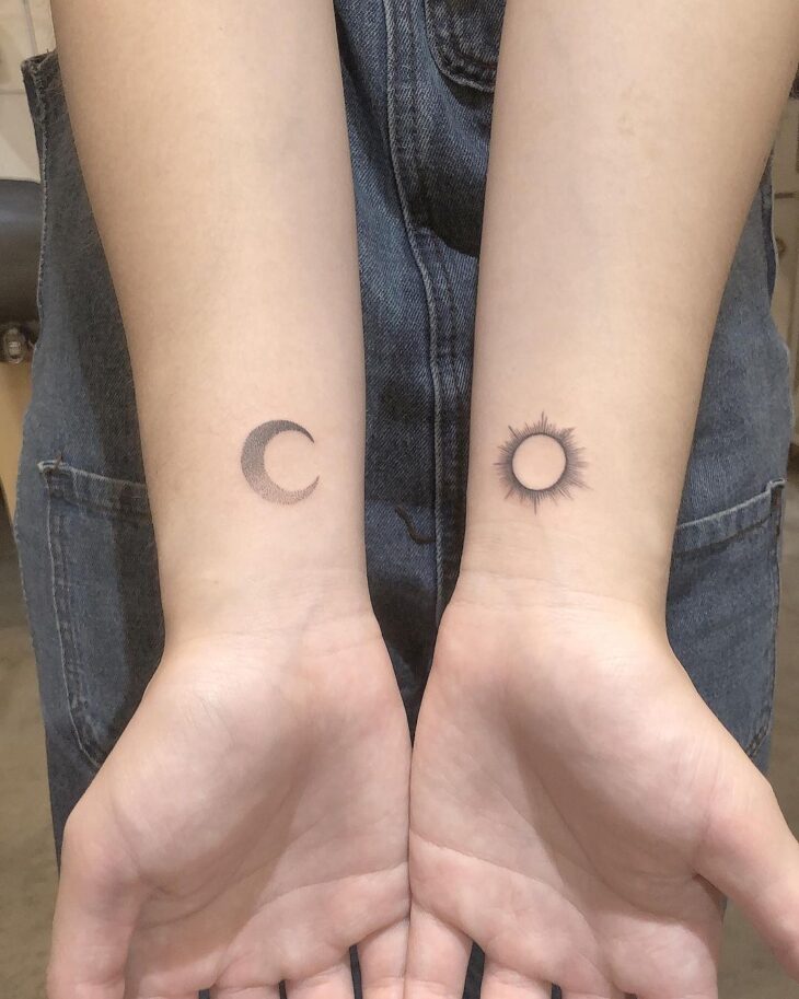 tatuagem de sol e lua 98